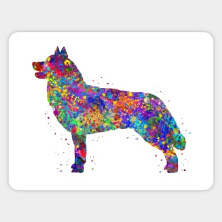 Siberian Husky dog watercolor Sticker